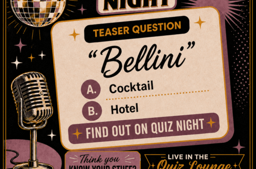 Decorative quiz night graphic for Swingcircles. Private. Verified. Chaos-Free.