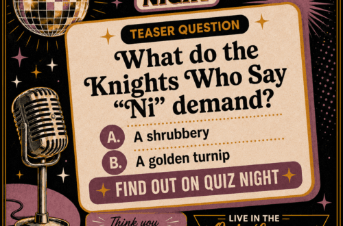 Decorative quiz night graphic for Swingcircles. Private. Verified. Chaos-Free.